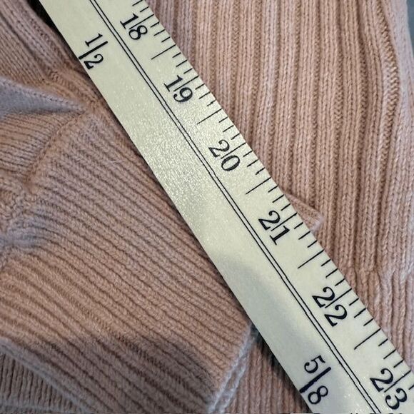 NEW! N12H Gigi Sweater Dusty Rose Mock Neck Shoulder Cut Out Rib Knit Size XS - Picture 12 of 12
